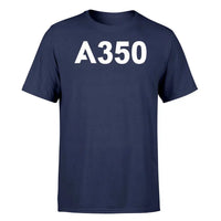 Thumbnail for Airbus A350 Flat Text design on navy blue single side