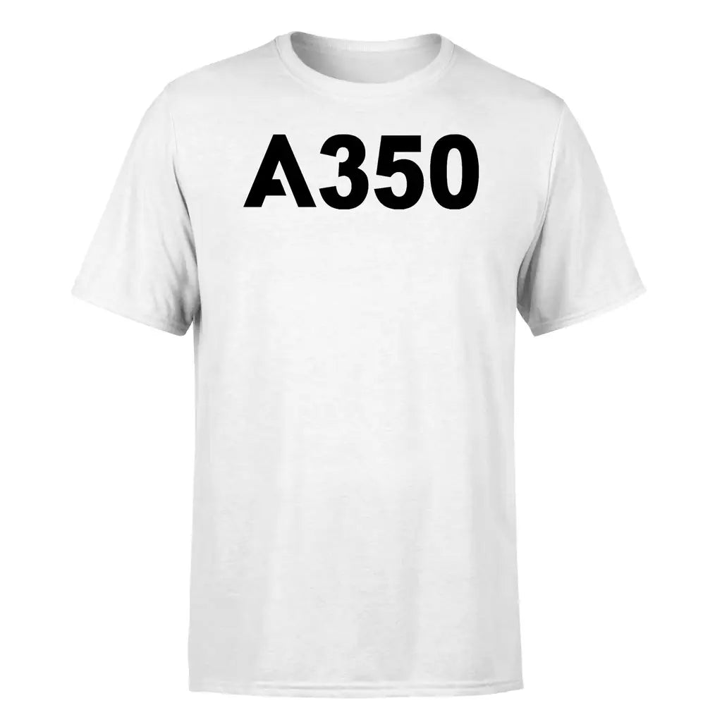 Airbus A350 Flat Text design on white single side