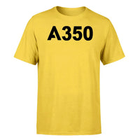 Thumbnail for Airbus A350 Flat Text design on yellow single side