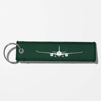 Thumbnail for Airbus A350 Silhouette Key Chains - Dark Green