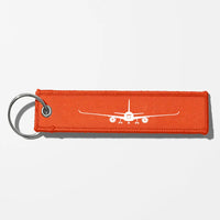 Thumbnail for Airbus A350 Silhouette Key Chains - Orange