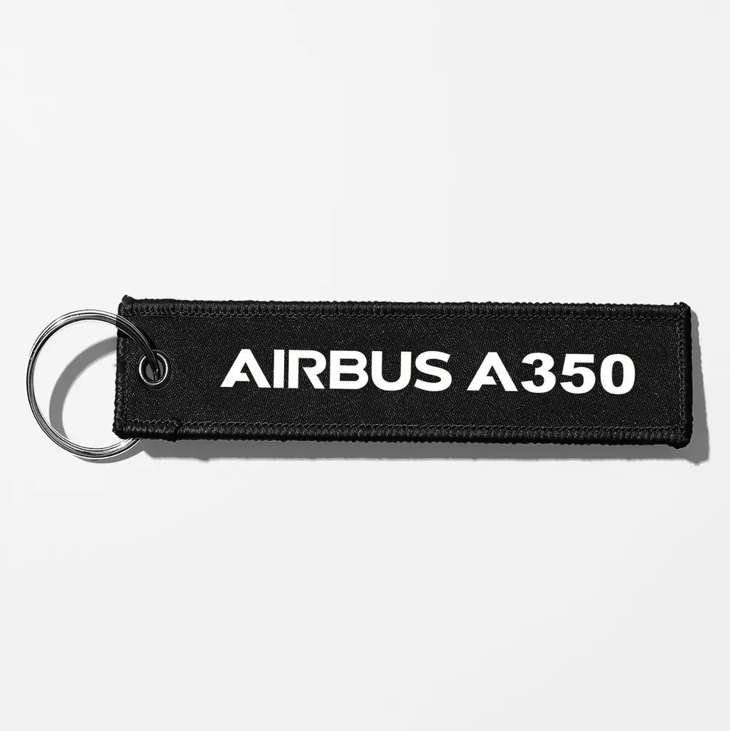 Airbus A350 & Text Key Chains - Black