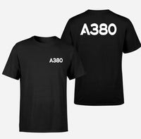 Thumbnail for Airbus A380 Flat Text design on black double side