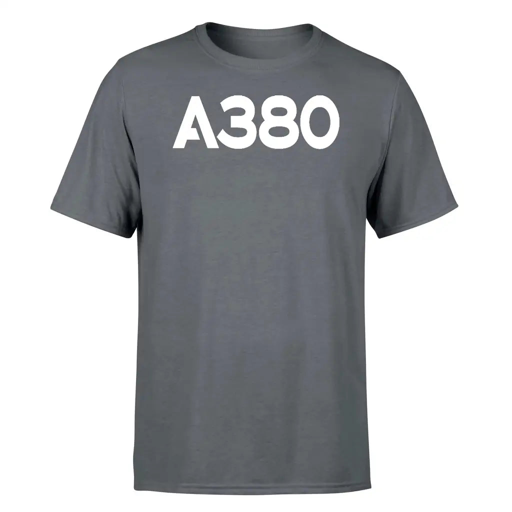 Airbus A380 Flat Text design on gray single side
