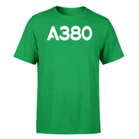 Thumbnail for Airbus A380 Flat Text design on green single side