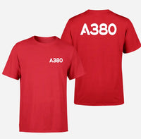 Thumbnail for Airbus A380 Flat Text design on red double side