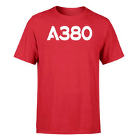 Thumbnail for Airbus A380 Flat Text design on red single side