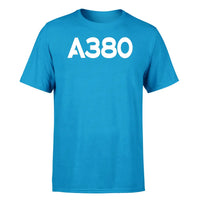 Thumbnail for Airbus A380 Flat Text design on turquoise single side