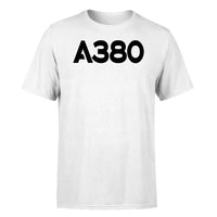 Thumbnail for Airbus A380 Flat Text design on white single side