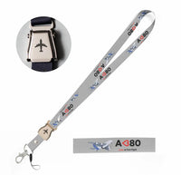 Thumbnail for Airbus A380 Love at first flight seat belt lanyard - light gray