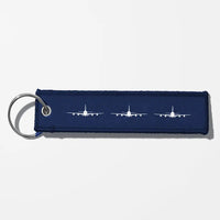 Thumbnail for Airbus A380 Silhouette Key Chains - Navy Blue