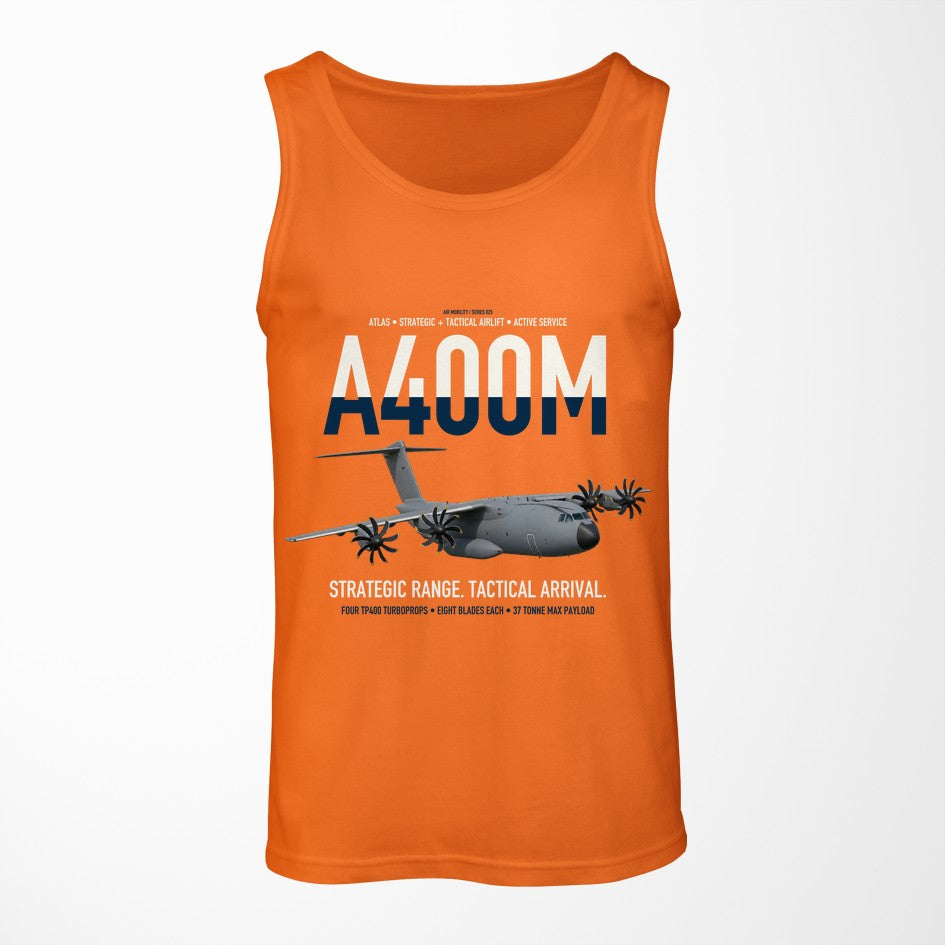 Airbus A400M Atlas design on orange tank top