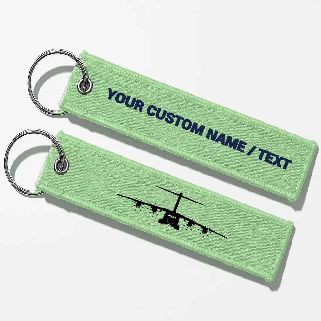 Airbus A400M Silhouette Key Chains - Light Green - Personalized
