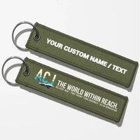 Thumbnail for Airbus ACJ330neo / exact ACJ330-800 Aviator Key Chains - Green Army - Personalized