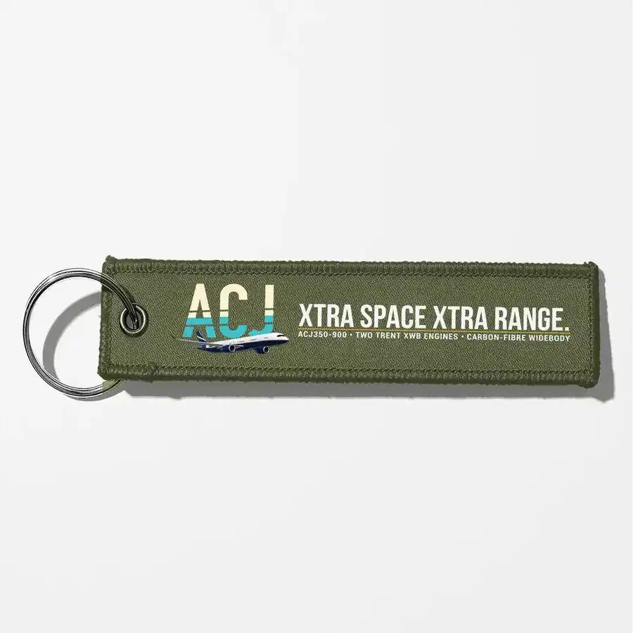 Airbus ACJ350 / exact ACJ350-900 Aviator Key Chains - Green Army