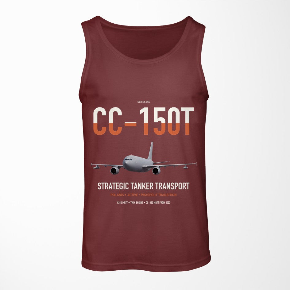 Airbus CC-150T Polaris design on dark red tank top
