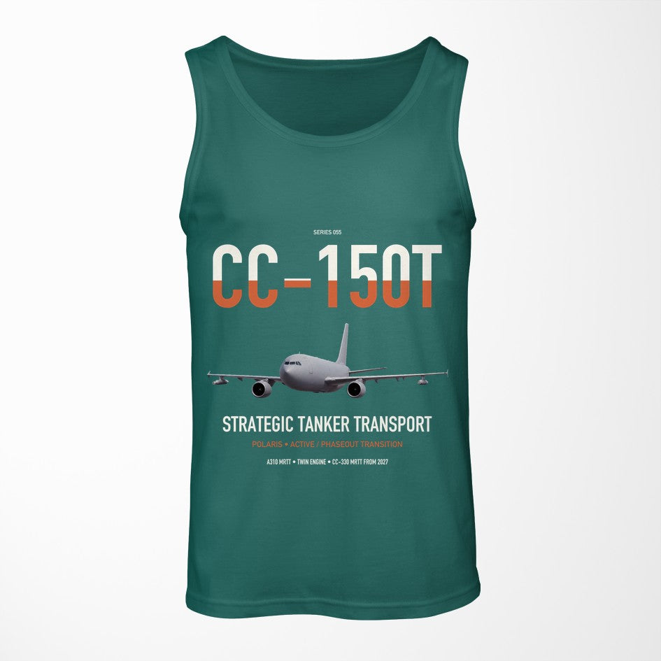 Airbus CC-150T Polaris design on green tank top