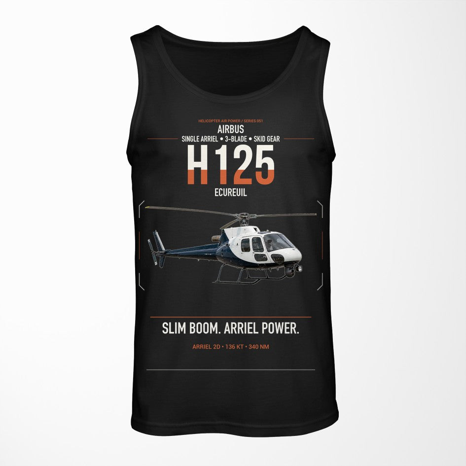 Airbus H125 design on black tank top