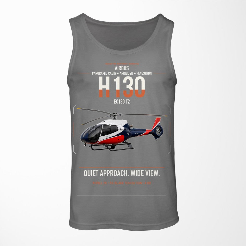Airbus H130 design on gray tank top
