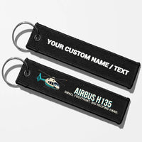 Thumbnail for Cartoon Airbus H135 Aviator Key Chains - Black - Personalized