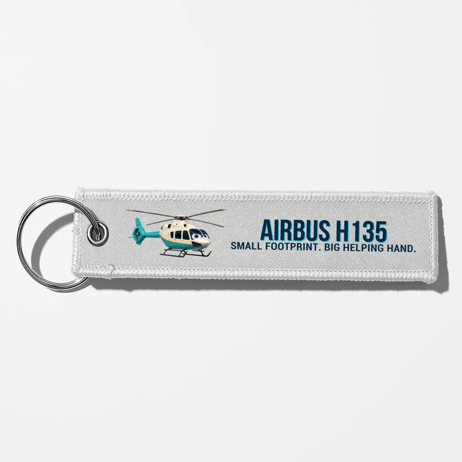 Cartoon Airbus H135 Aviator Key Chains - White