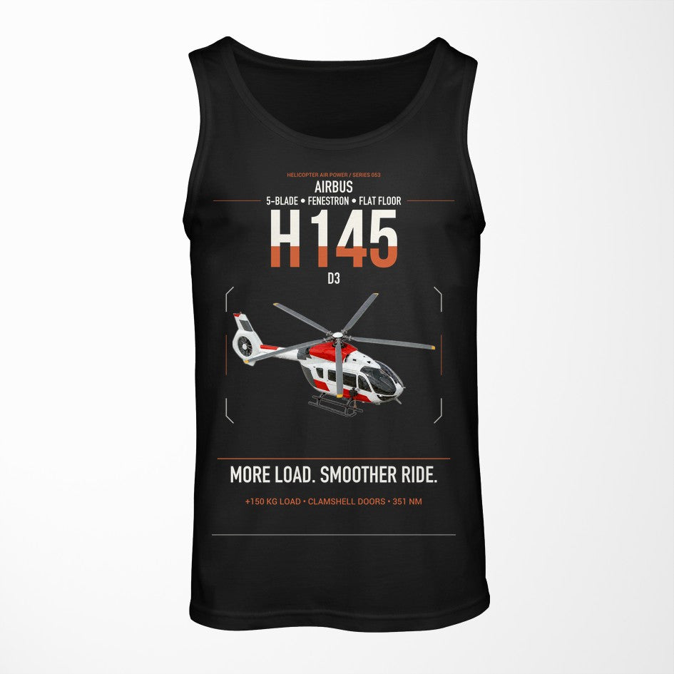 Airbus H145 D3 design on black tank top