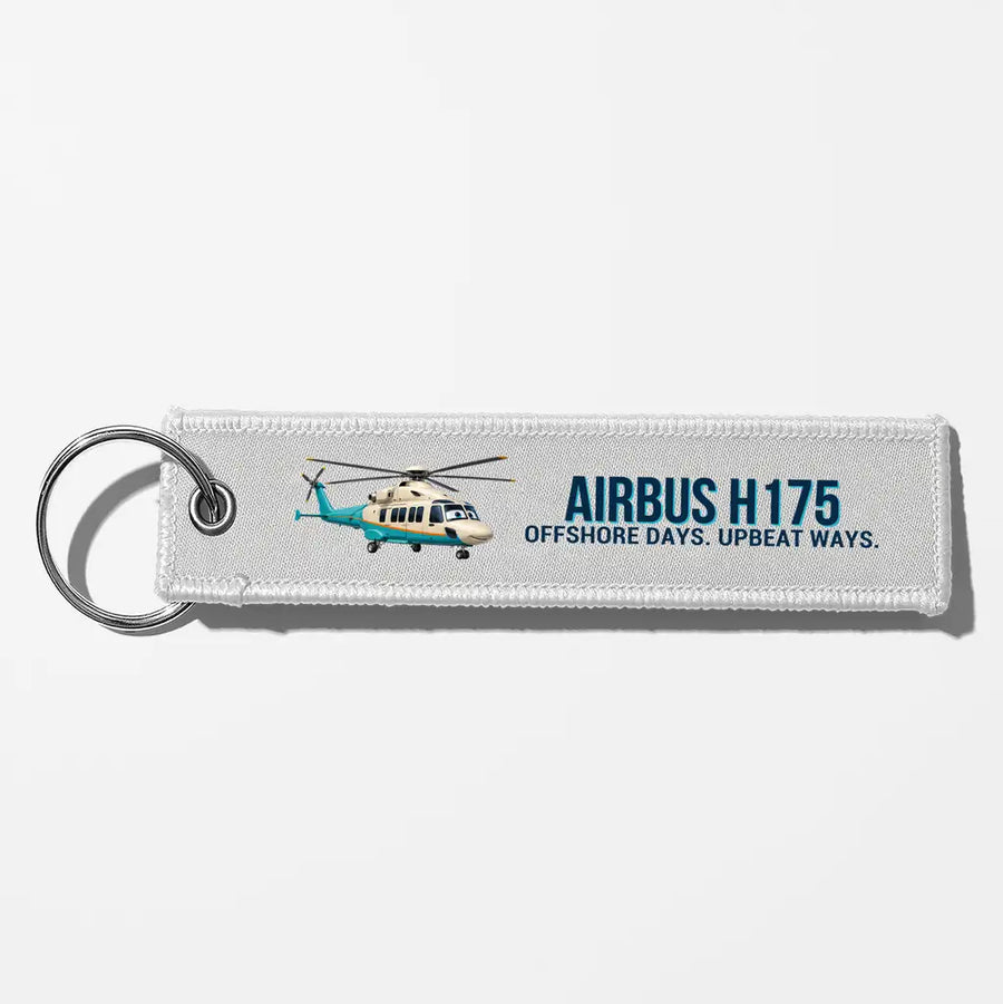 Cartoon Airbus H175 Aviator Key Chains - White
