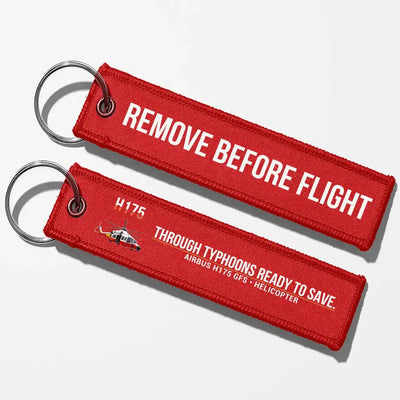 Airbus H175 GFS Aviator Key Chains - Red - Remove Before Flight