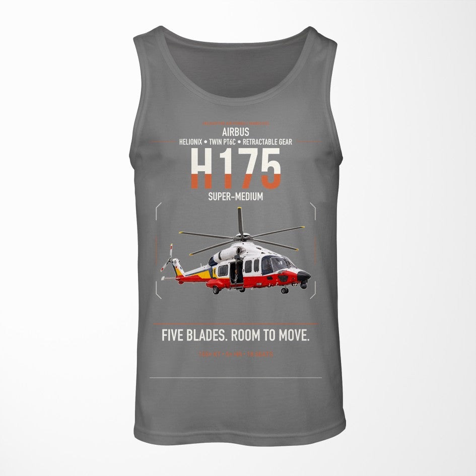 Airbus H175 design on gray tank top