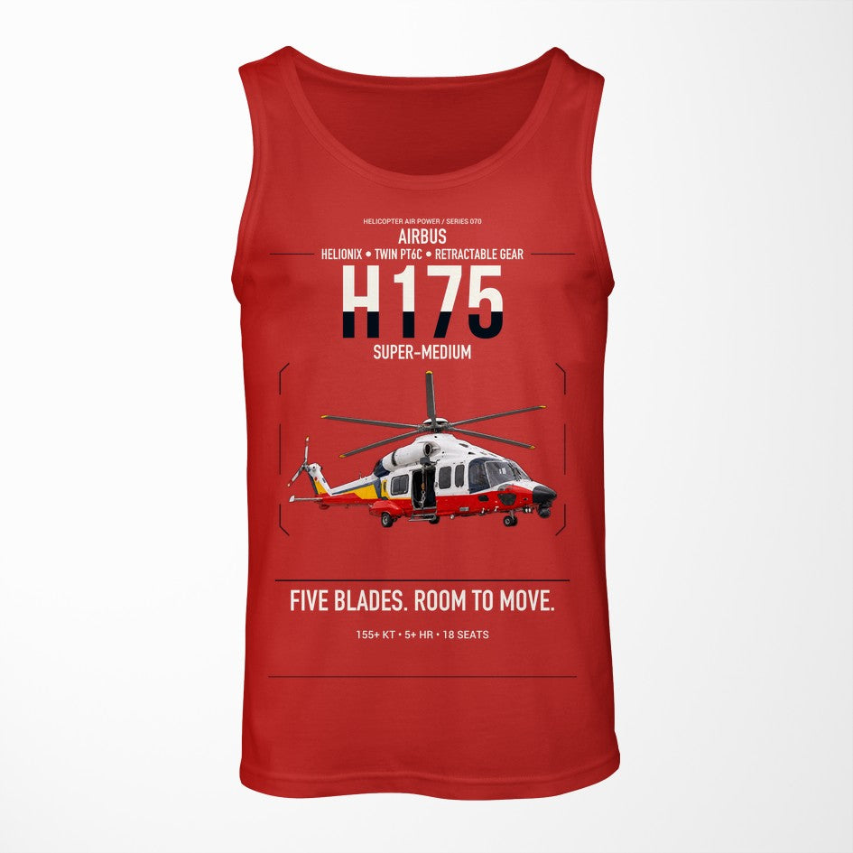 Airbus H175 design on red tank top