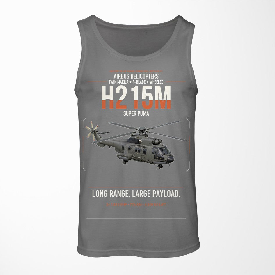 Airbus H215M design on gray tank top