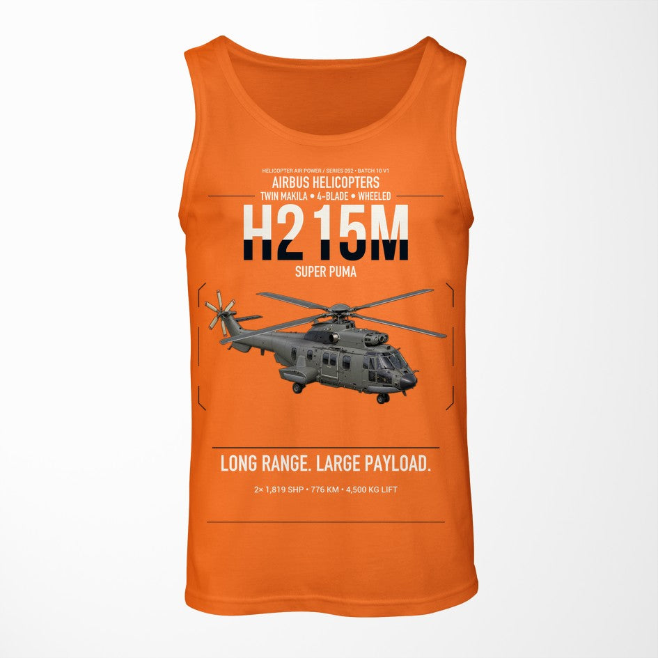 Airbus H215M design on orange tank top