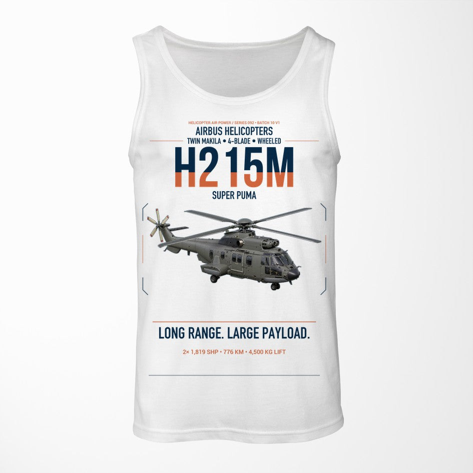 Airbus H215M design on white tank top