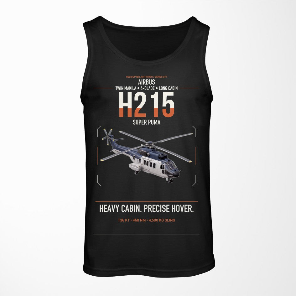 Airbus H215 design on black tank top
