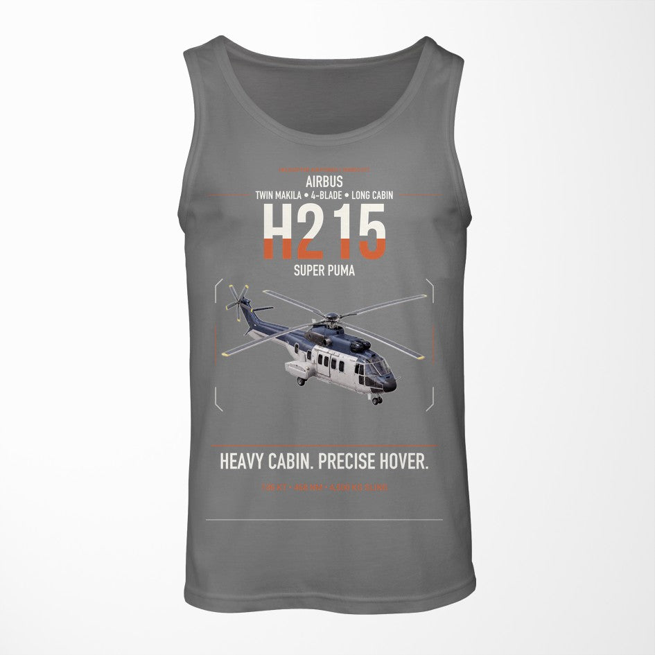 Airbus H215 design on gray tank top