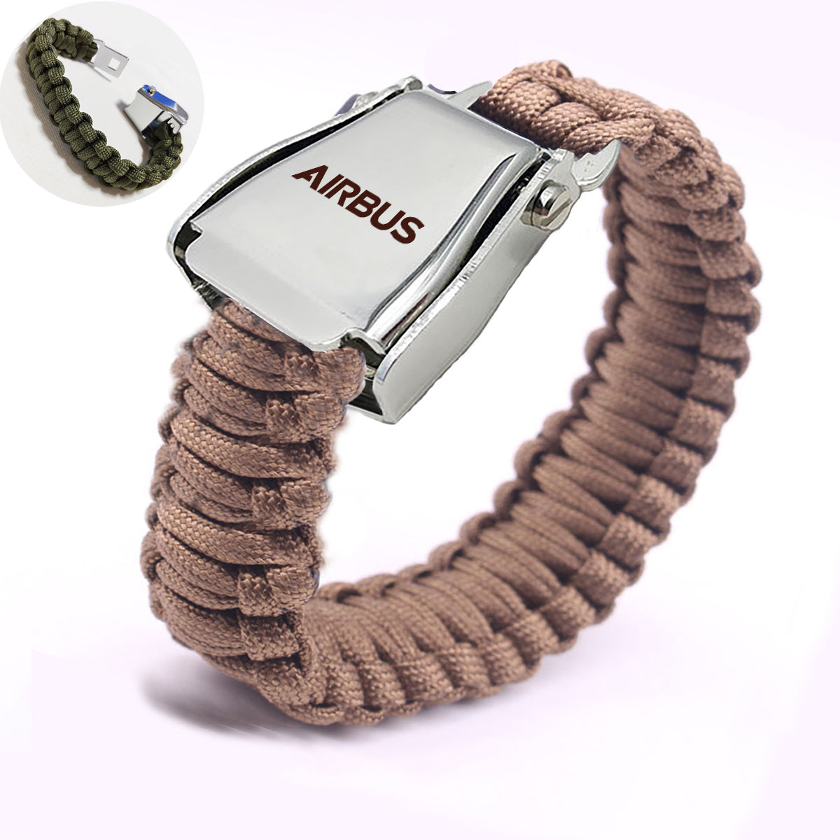 Airbus & Text Design Airplane Seat Belt Bracelet