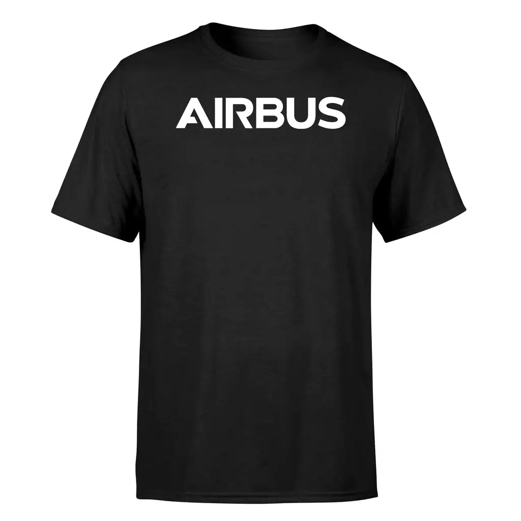 Airbus & Text design on black single side