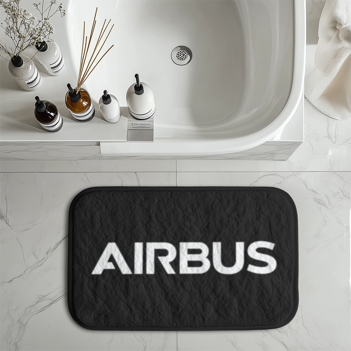 Airbus & Text Designed Bath Mats