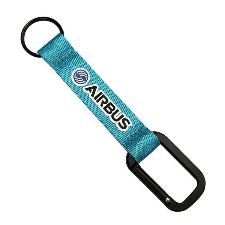 Airbus & Text (Light Blue) Designed Mountaineer Style Key Chains