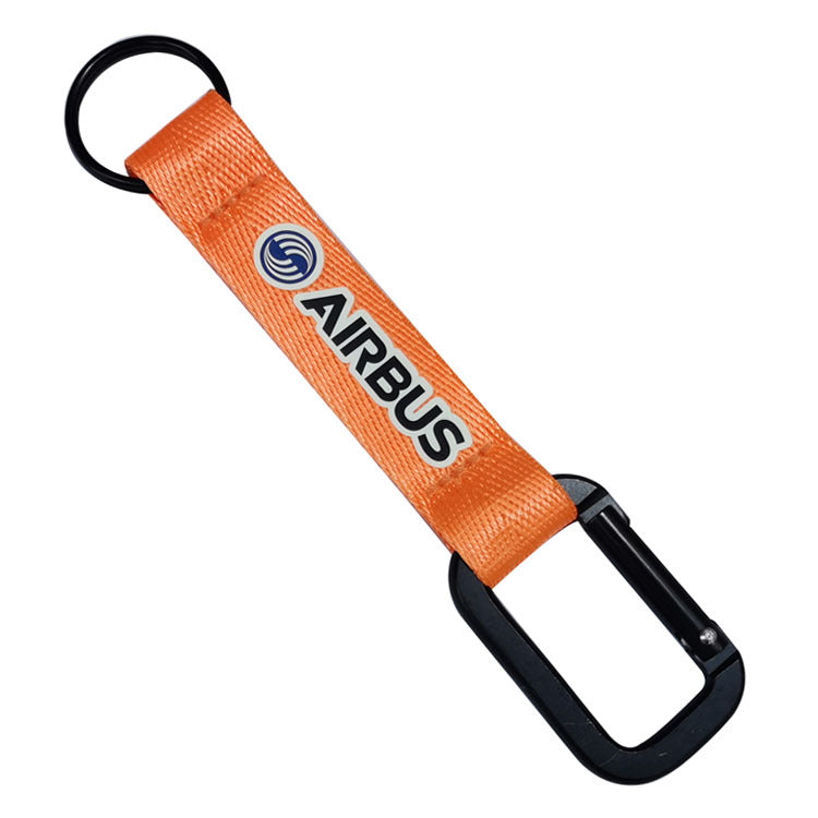 Airbus & Text (Orange) Designed Mountaineer Style Key Chains