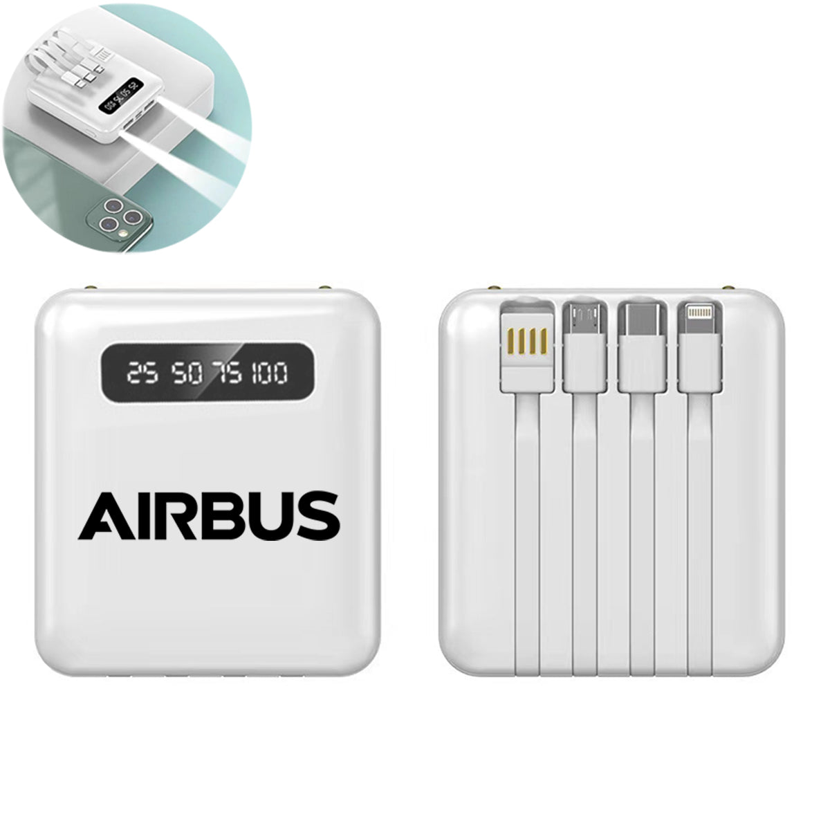 Airbus & Text Designed 10000mAh Quick Charge Powerbank