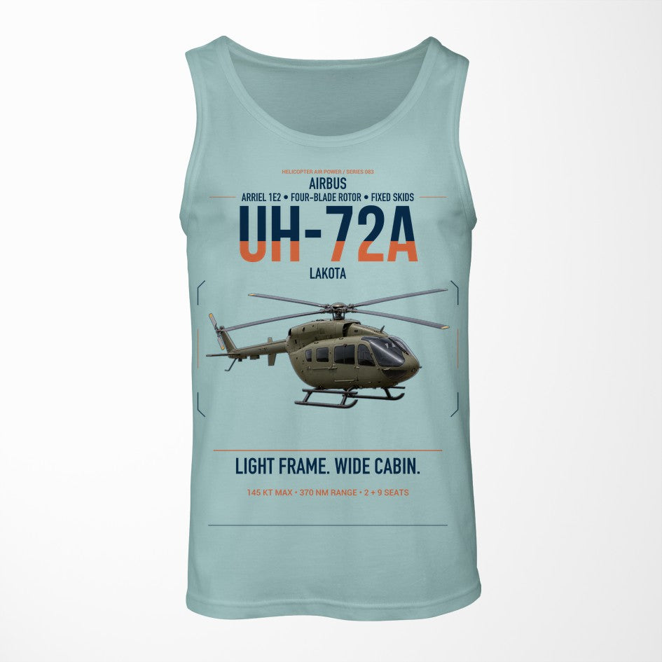 Airbus UH-72A Lakota design on light green tank top