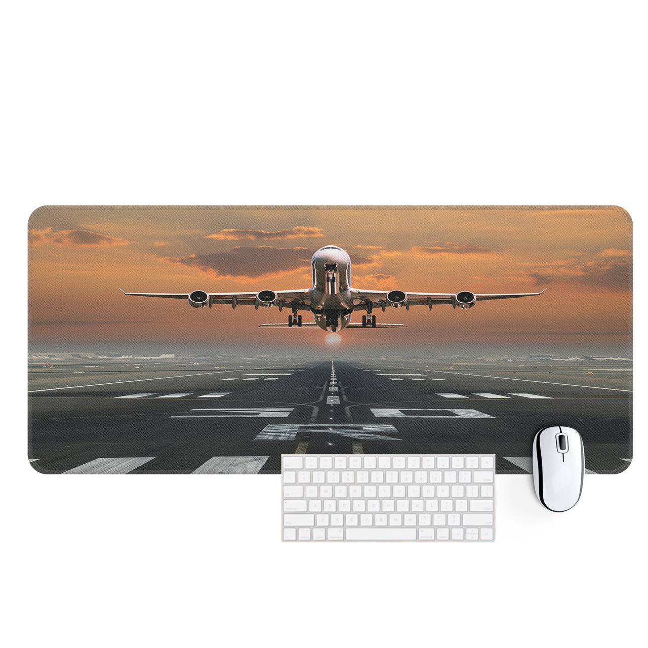 Aircraft Departing from RW30 Designed Desk Mats