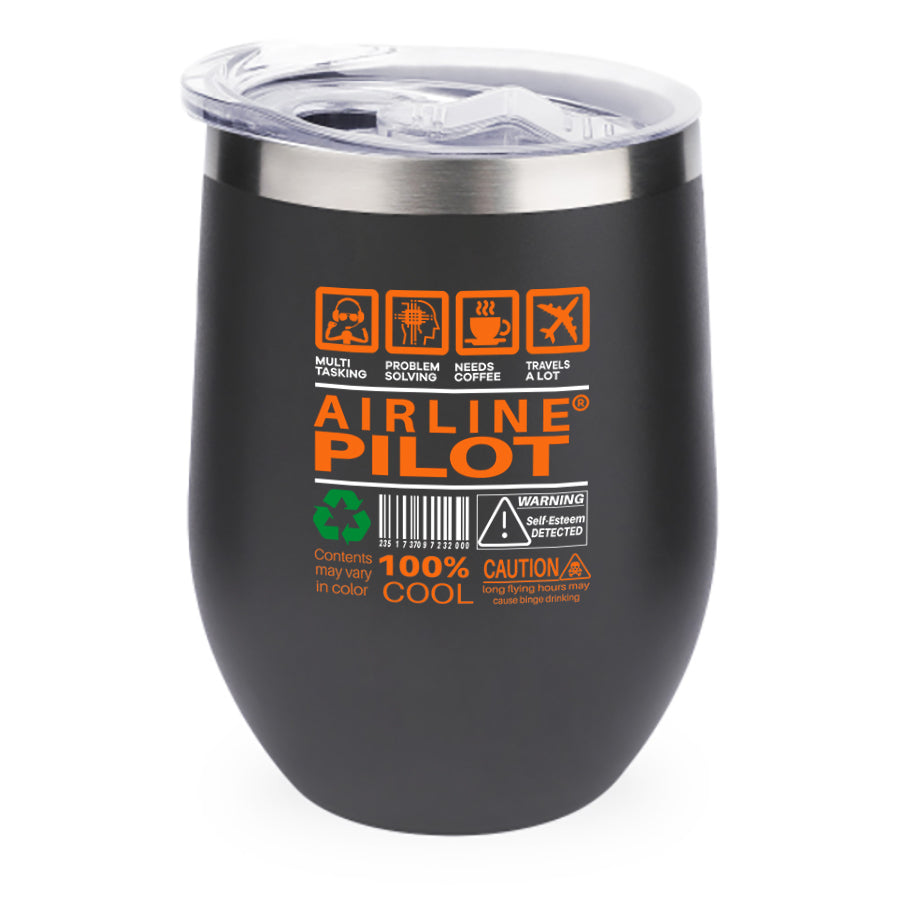 Airline Pilot Label Designed 12oz Egg Cups