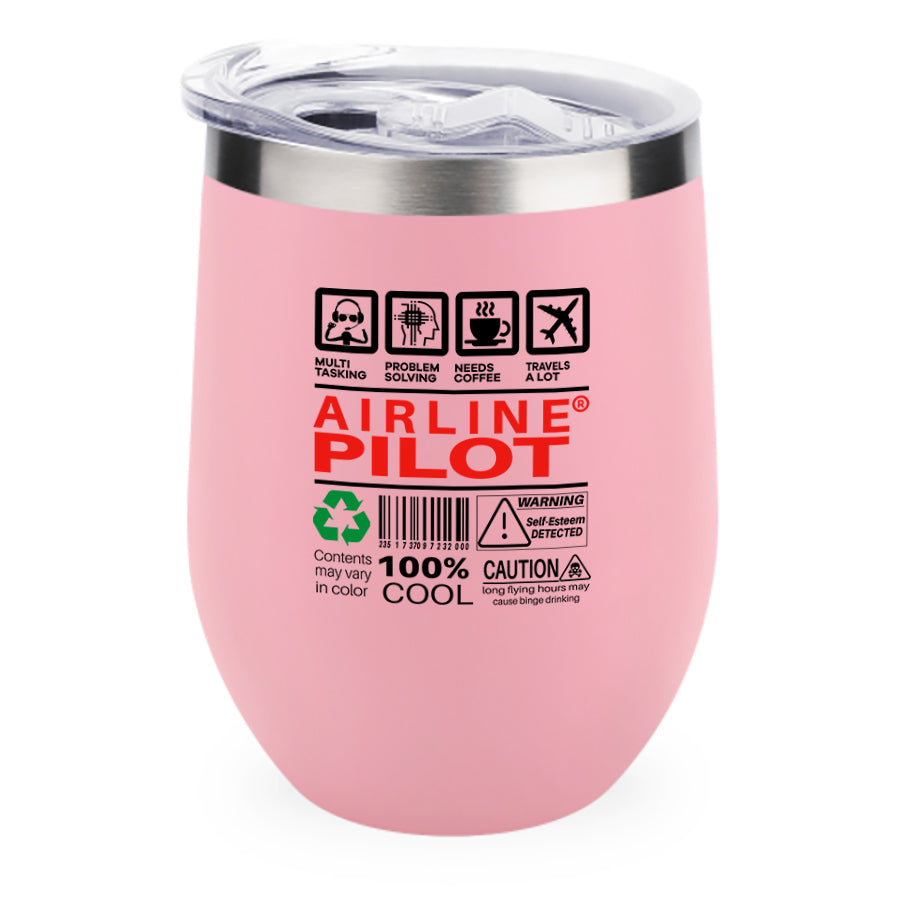 Airline Pilot Label Designed 12oz Egg Cups