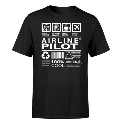 Airline Pilot Label design on black single side