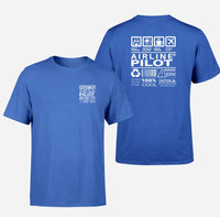 Thumbnail for Airline Pilot Label design on blue double side