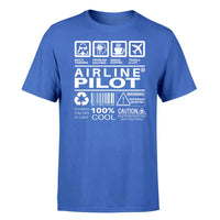 Thumbnail for Airline Pilot Label design on blue single side