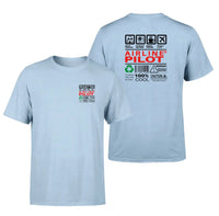 Thumbnail for Airline Pilot Label design on light blue double side