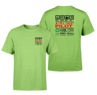 Thumbnail for Airline Pilot Label design on light green double side